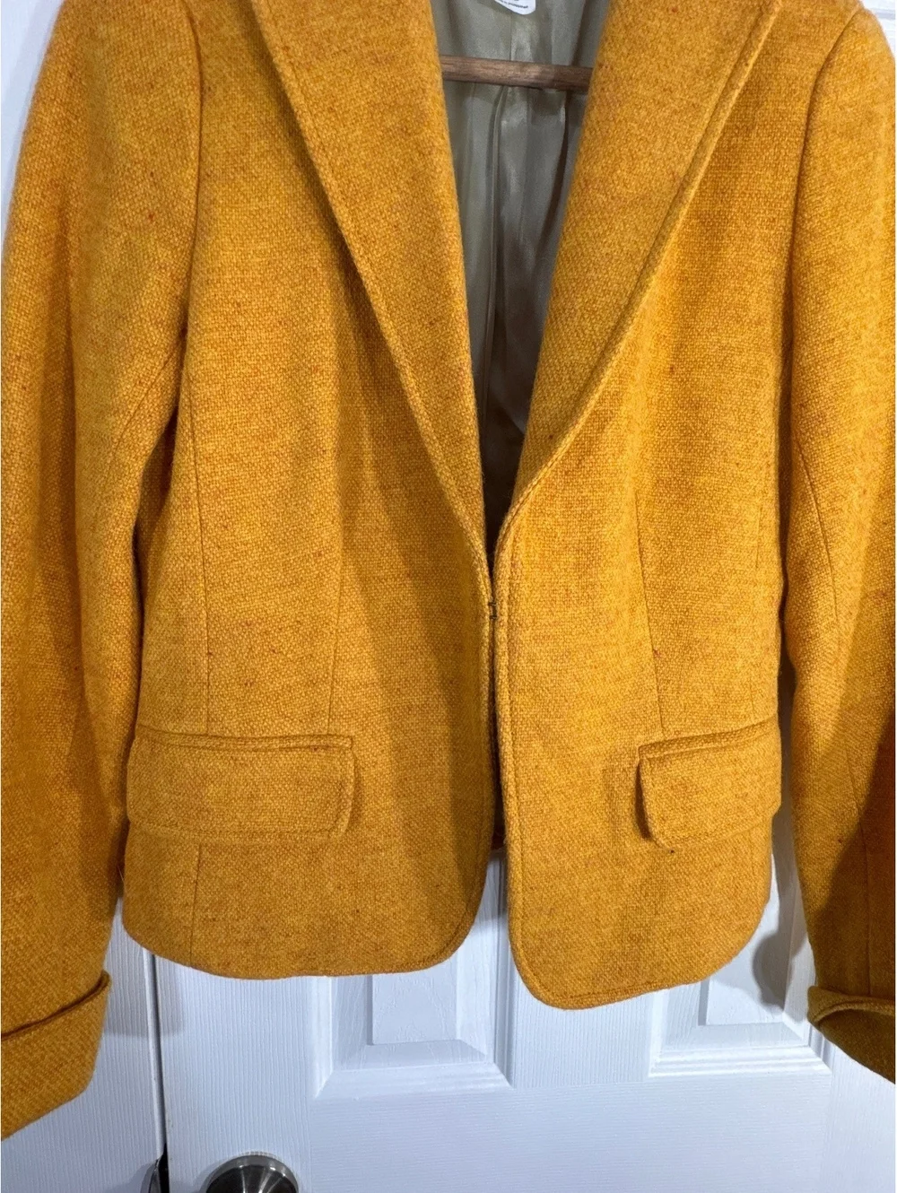 J.Crew Women's Wool Blazer Jacket Size 6 Mustard Yellow